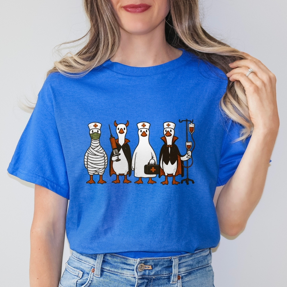 Funny Halloween Goose Nurse T-shirt