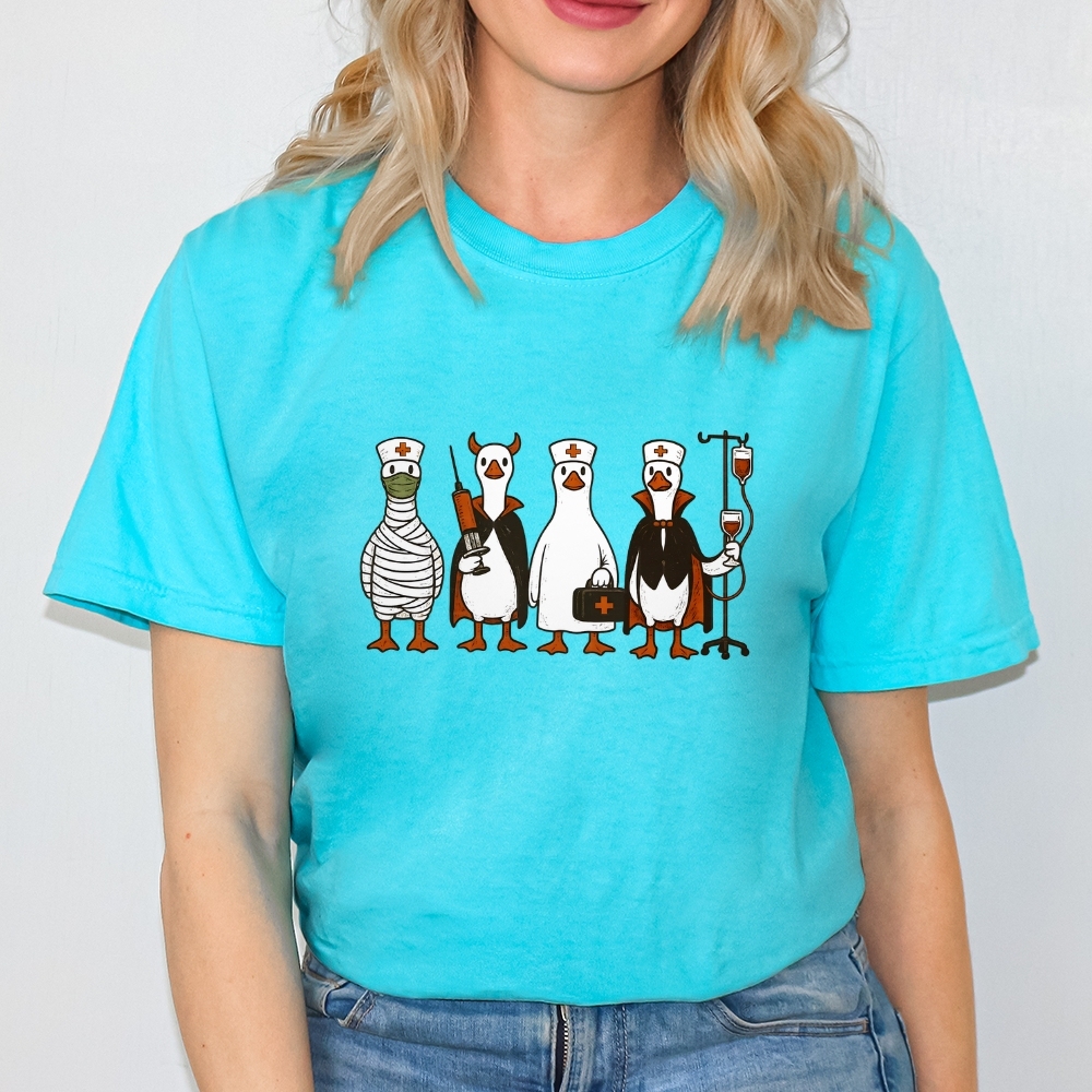 Funny Halloween Goose Nurse T-shirt