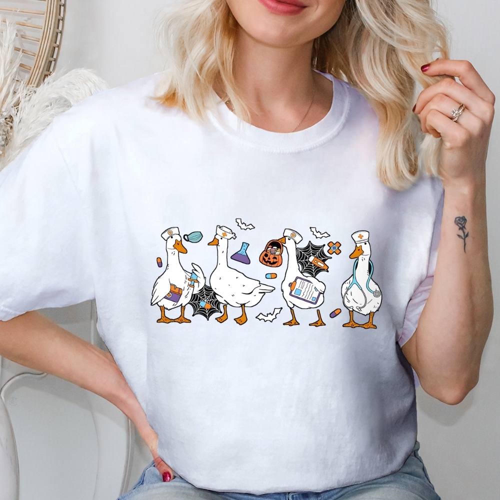 Halloween Nurse Silly Goose Tee