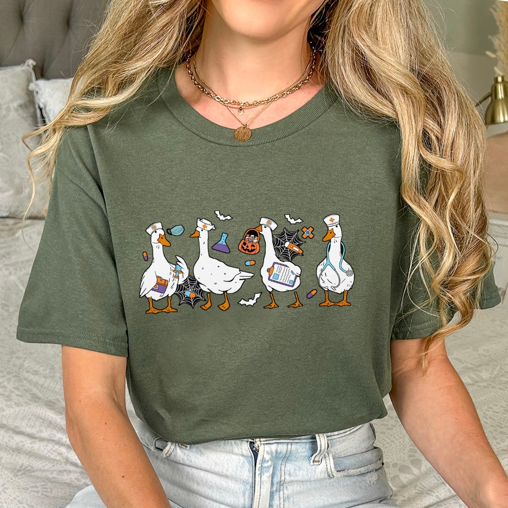 Halloween Nurse Silly Goose Tee