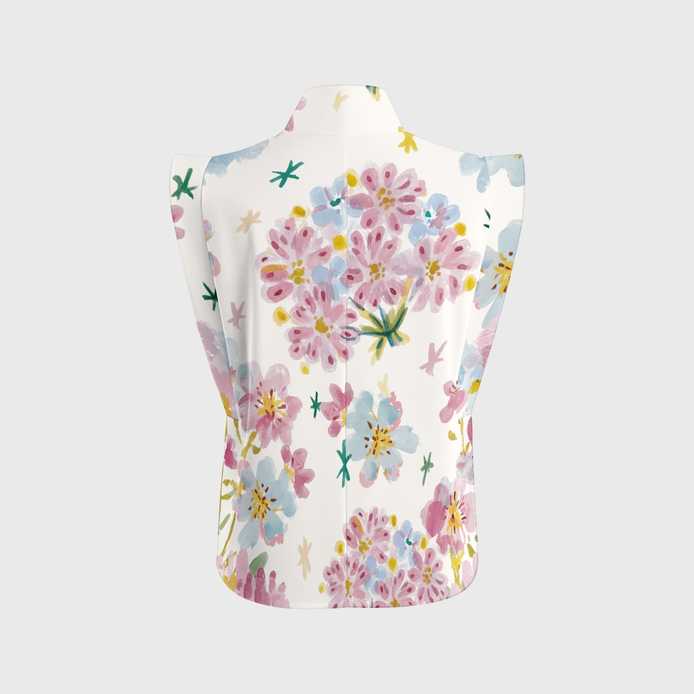 Women's Retro Floral Printed Scrub Set SF01