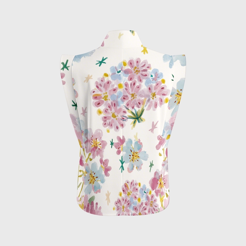 Women's Retro Floral Printed Scrub Set SF01