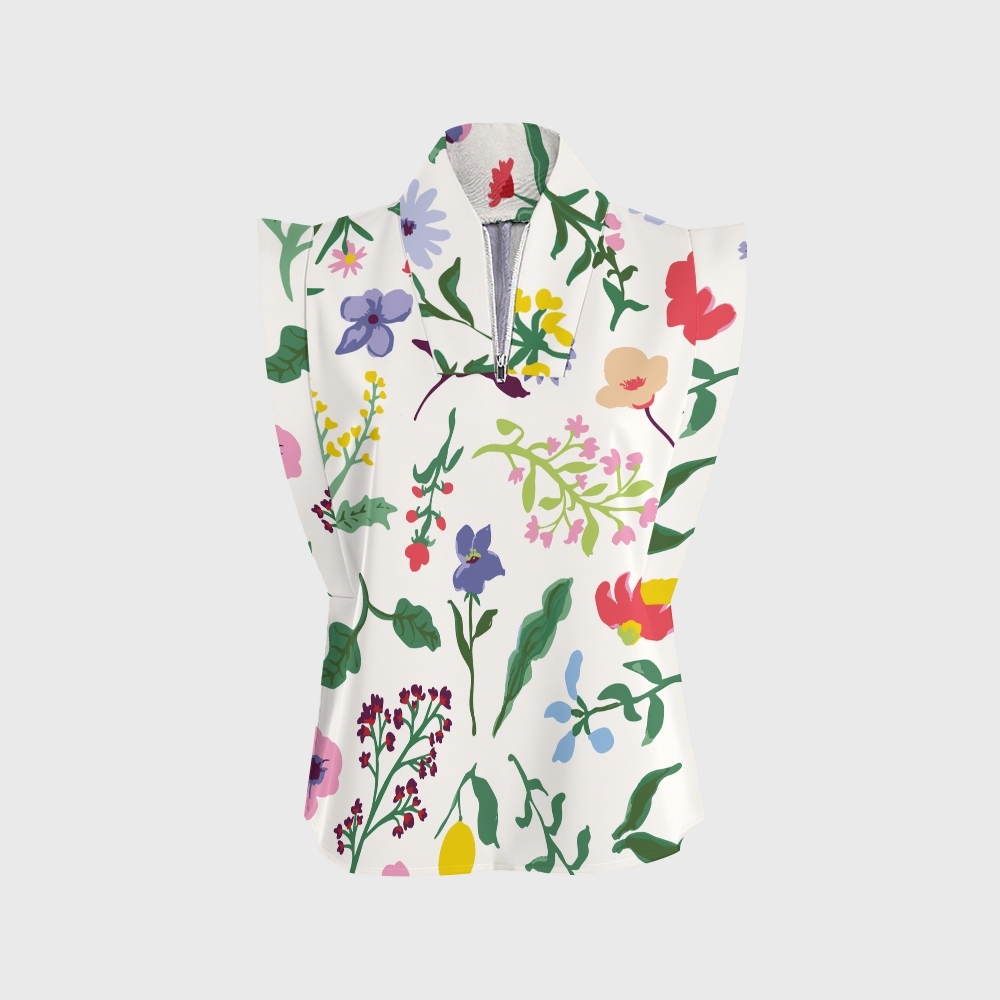 Women's Earth Day Daisies Printed Scrub Set SF02