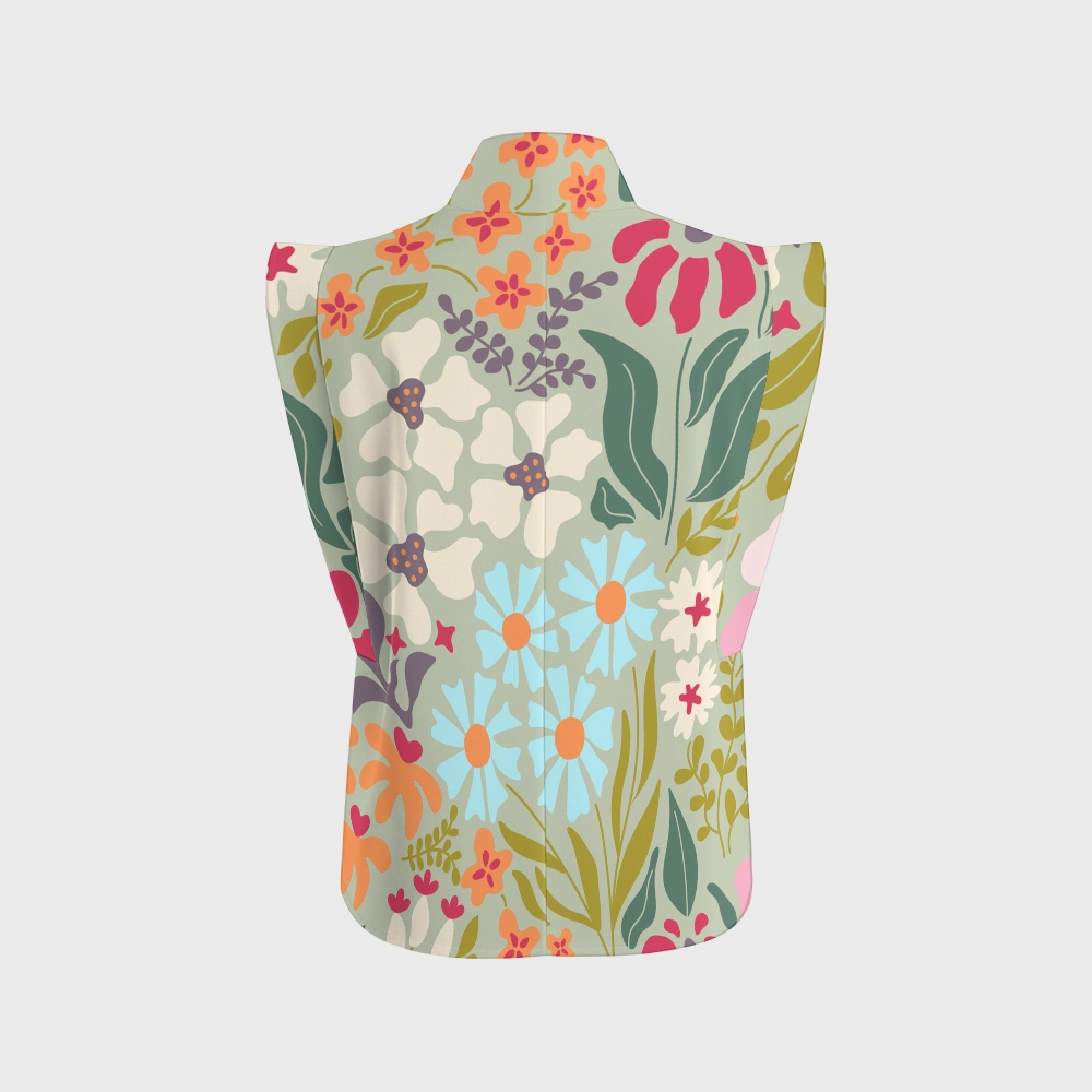 Women's Retro Psychedelic Floral Printed Scrub Set SF03