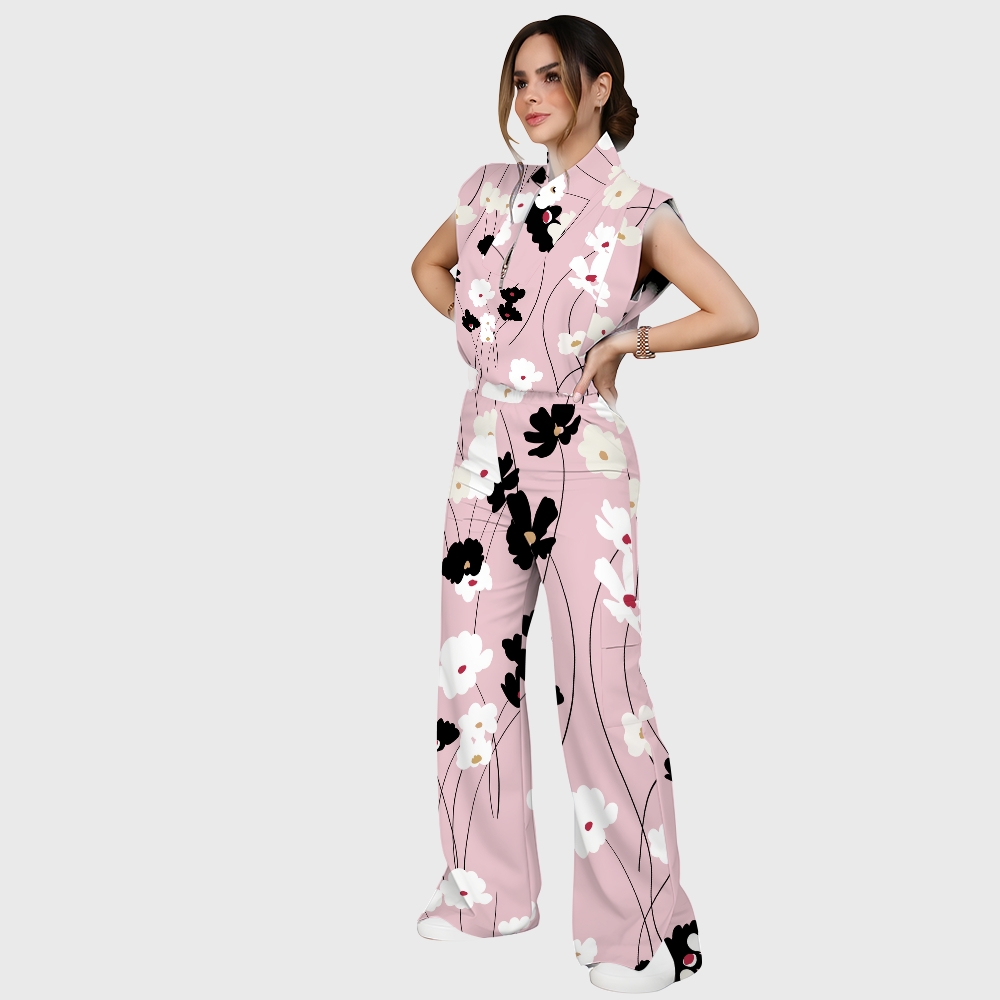 Women's Floral Printed Scrub Set SF05