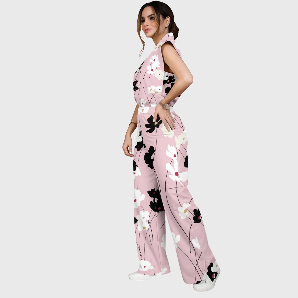 Women's Floral Printed Scrub Set SF05