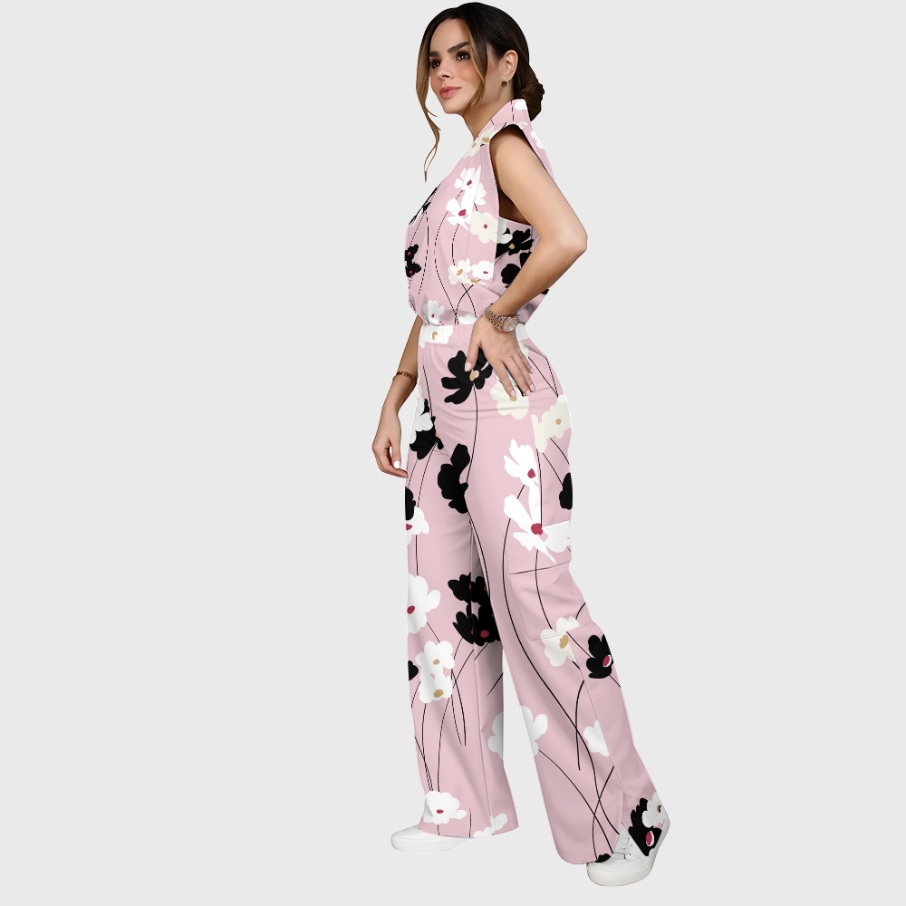 Women's Floral Printed Scrub Set SF05