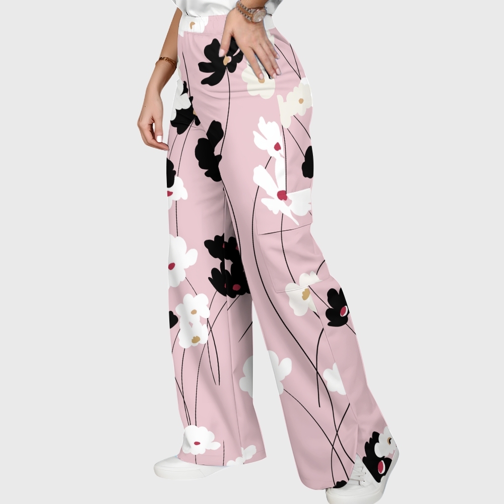 Women's Floral Printed Scrub Set SF05