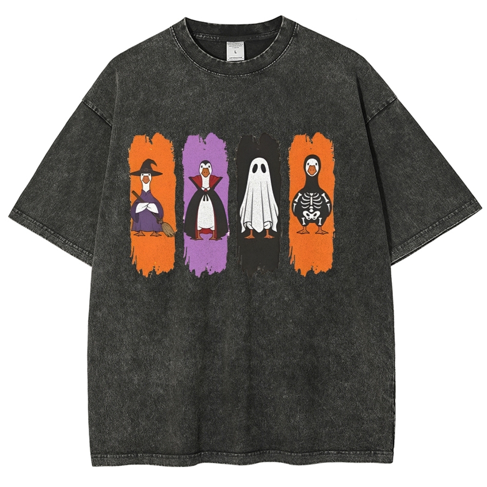 Halloween Geese Washed Vintage T-shirt