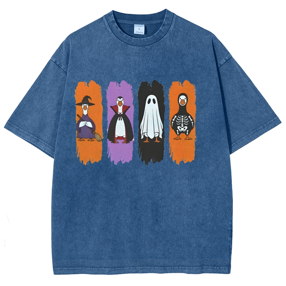 Halloween Geese Washed Vintage T-shirt