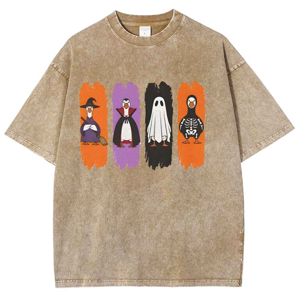Halloween Geese Washed Vintage T-shirt