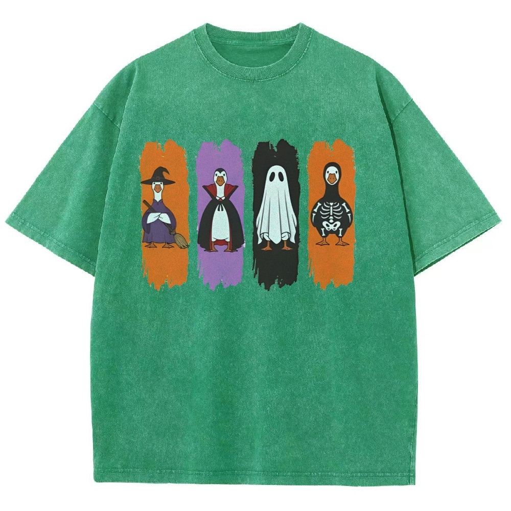 Halloween Geese Washed Vintage T-shirt