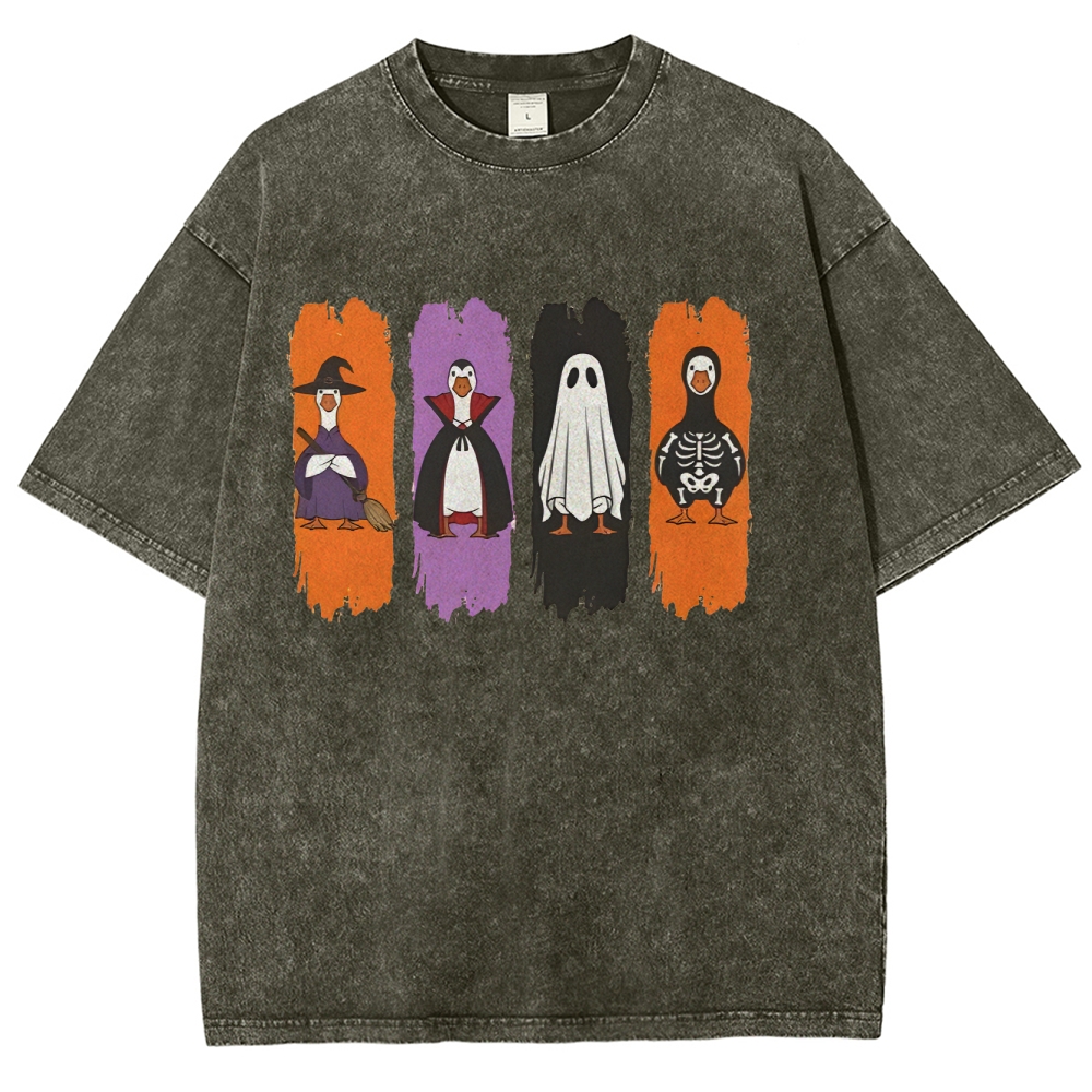 Halloween Geese Washed Vintage T-shirt