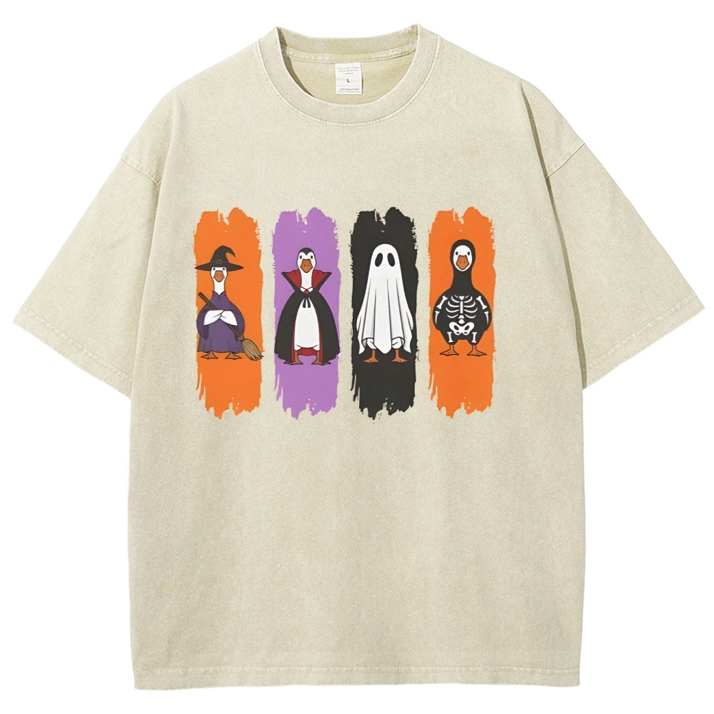 Halloween Geese Washed Vintage T-shirt