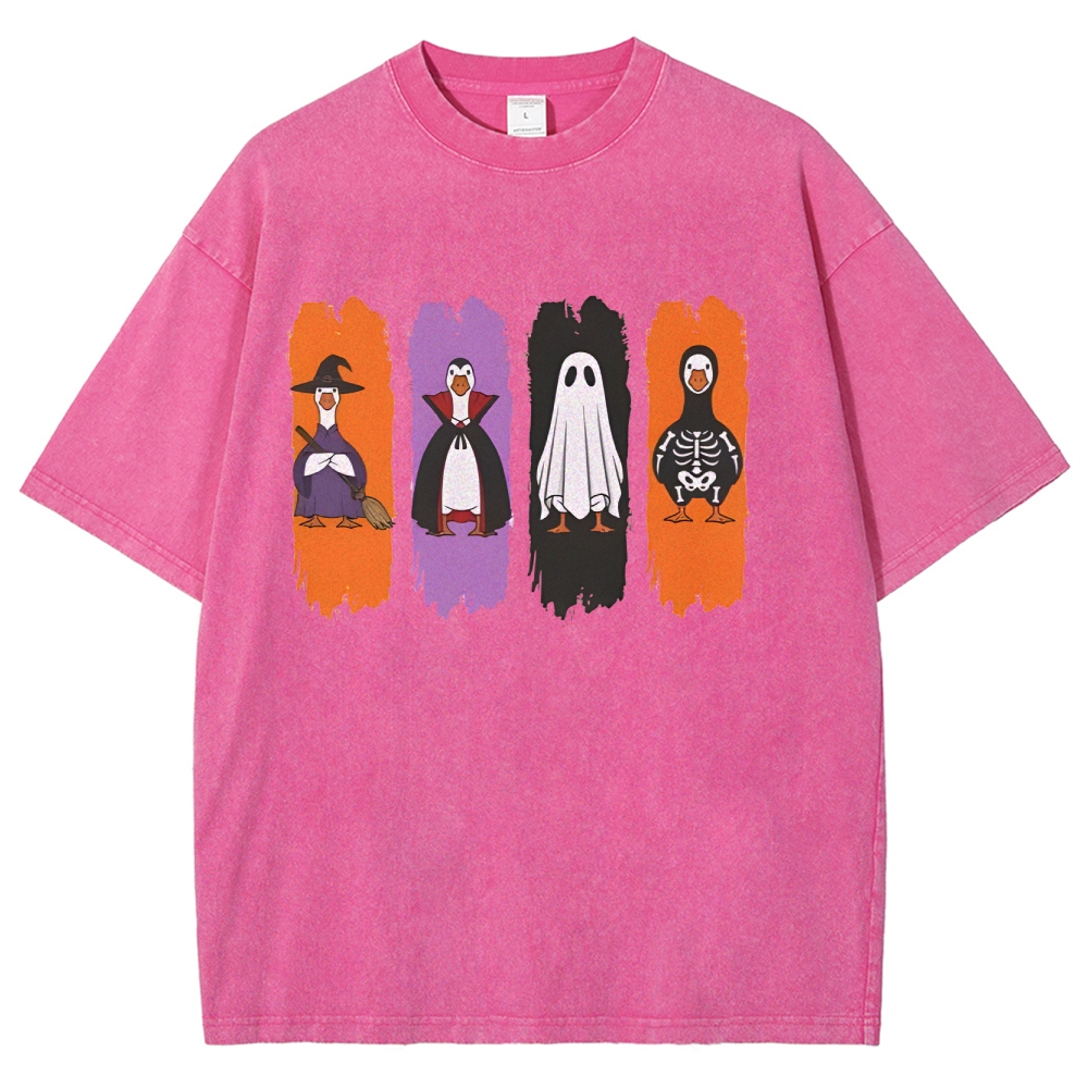 Halloween Geese Washed Vintage T-shirt