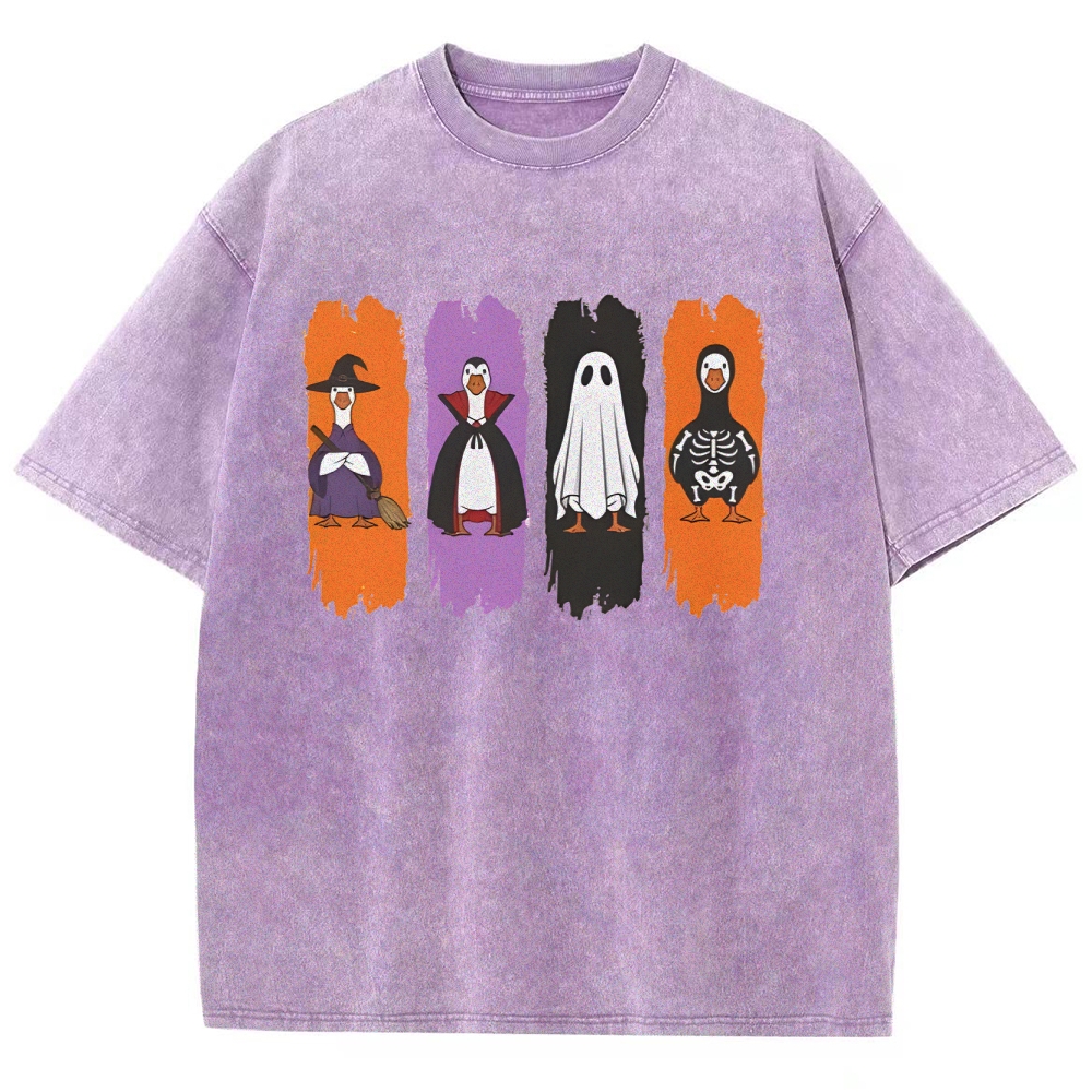Halloween Geese Washed Vintage T-shirt
