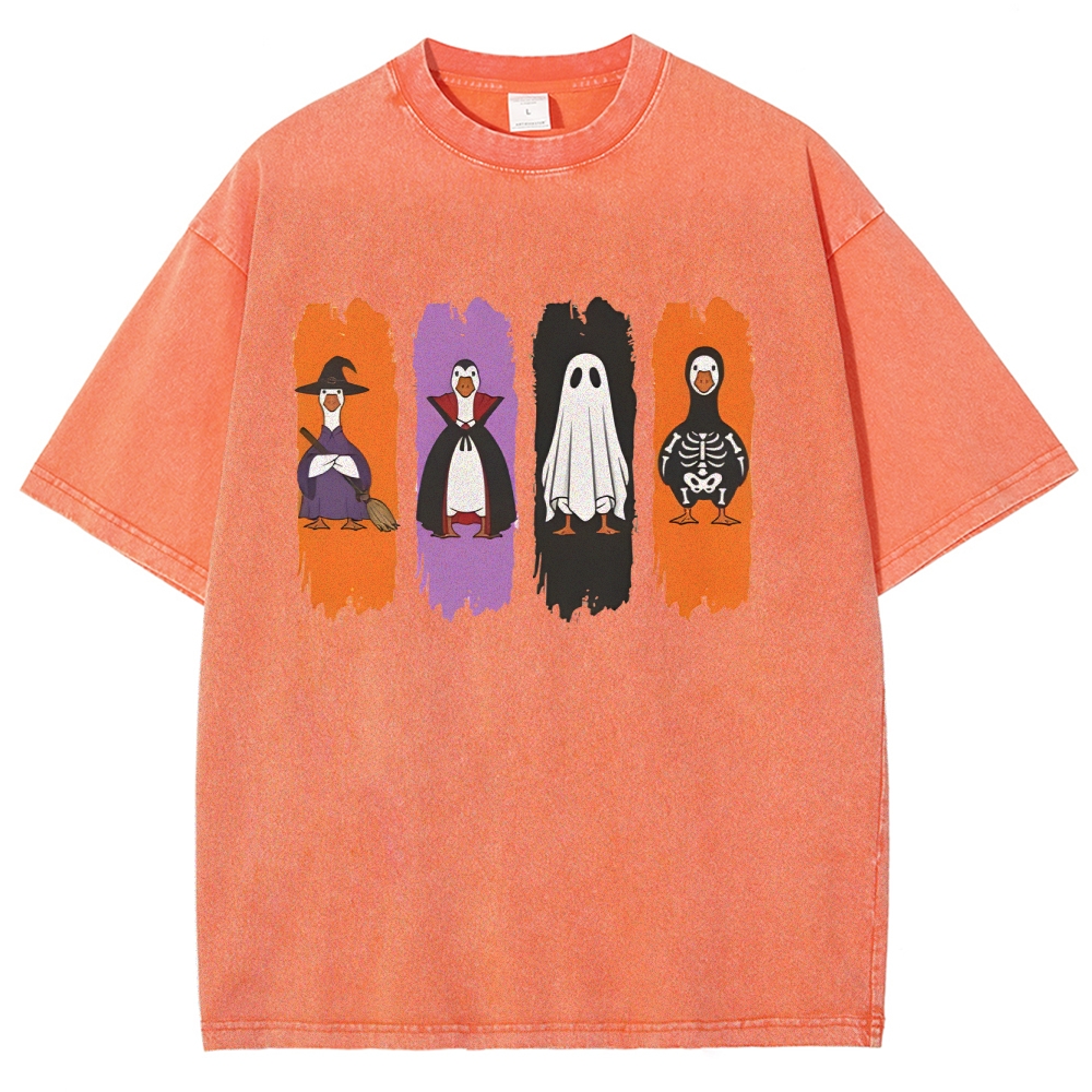 Halloween Geese Washed Vintage T-shirt