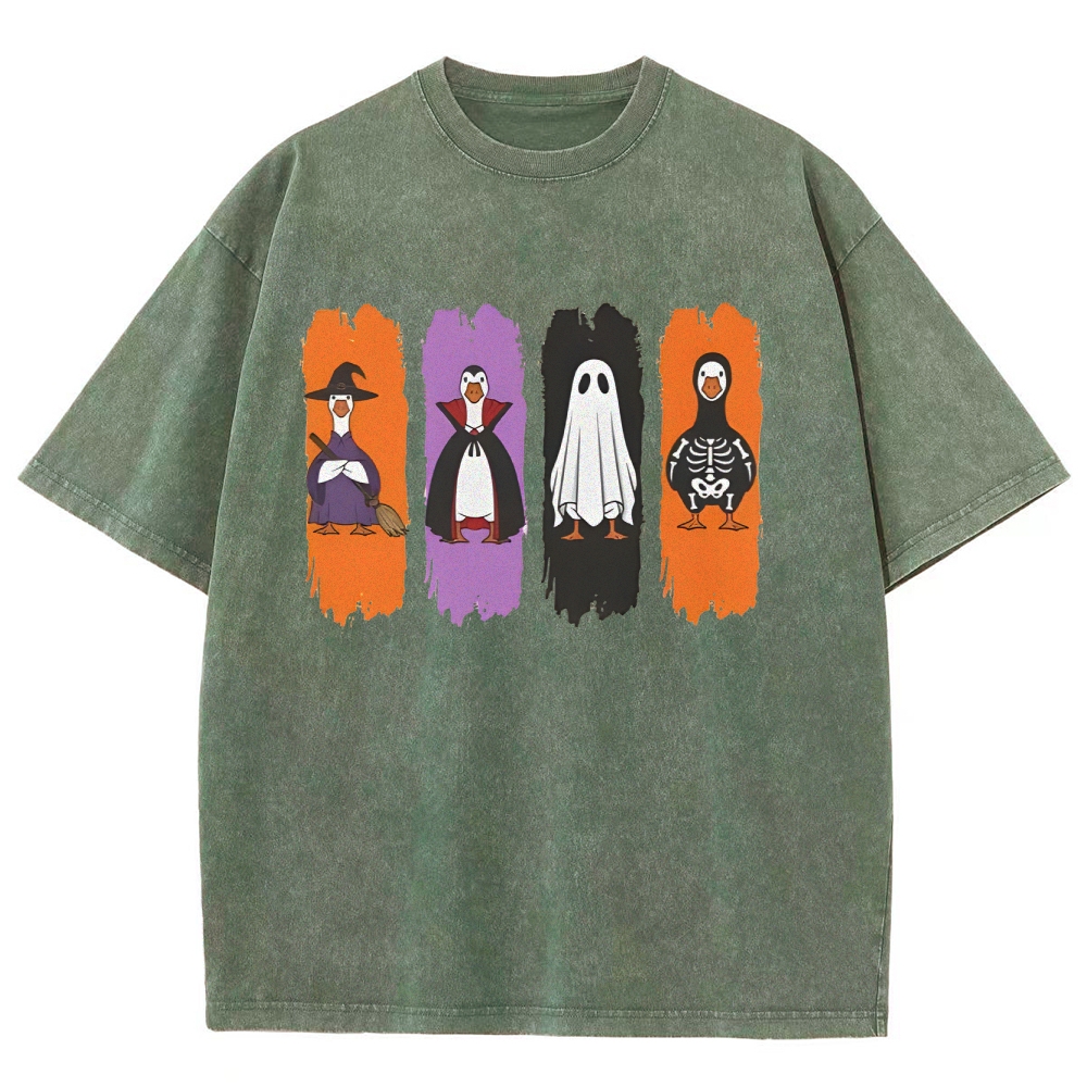 Halloween Geese Washed Vintage T-shirt