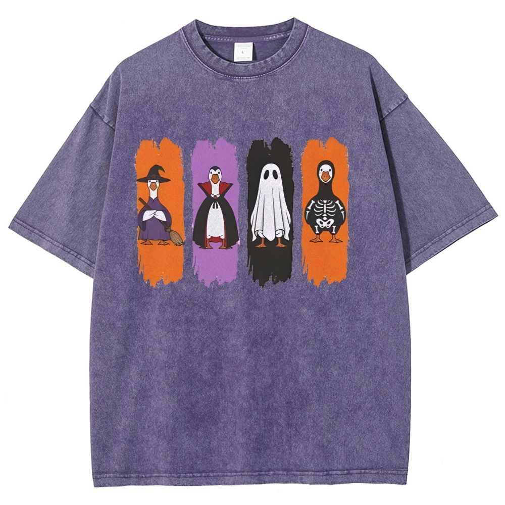 Halloween Geese Washed Vintage T-shirt