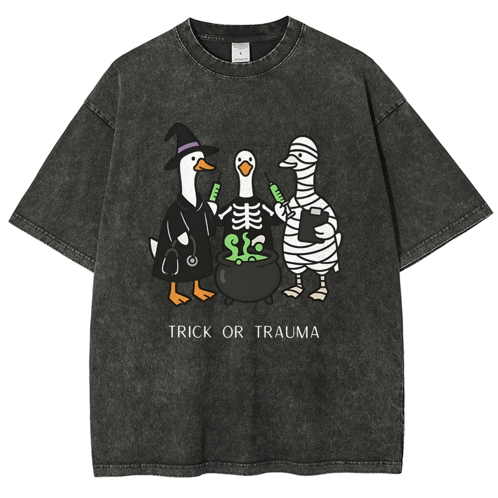 TRICK OR TRAUMA Washed Vintage T-shirt