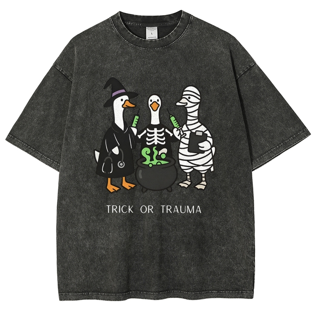 TRICK OR TRAUMA Washed Vintage T-shirt