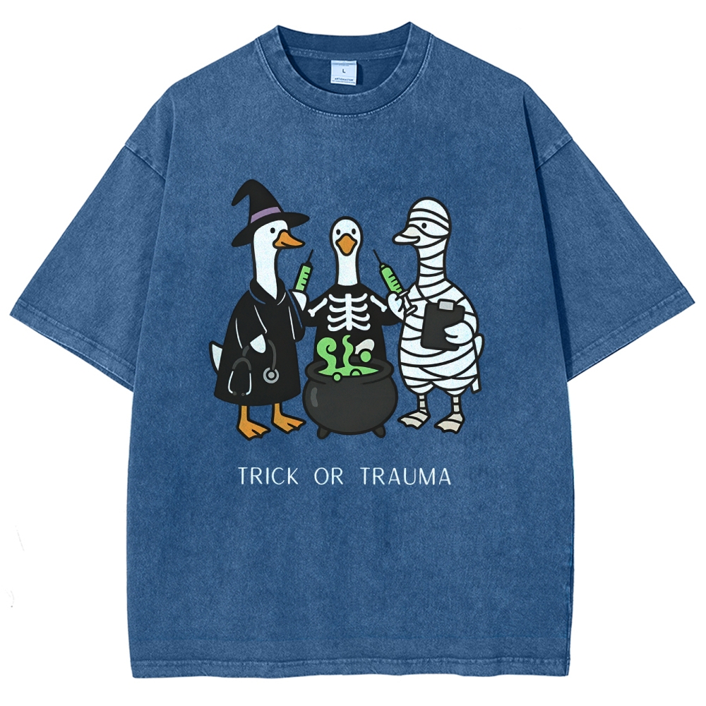 TRICK OR TRAUMA Washed Vintage T-shirt