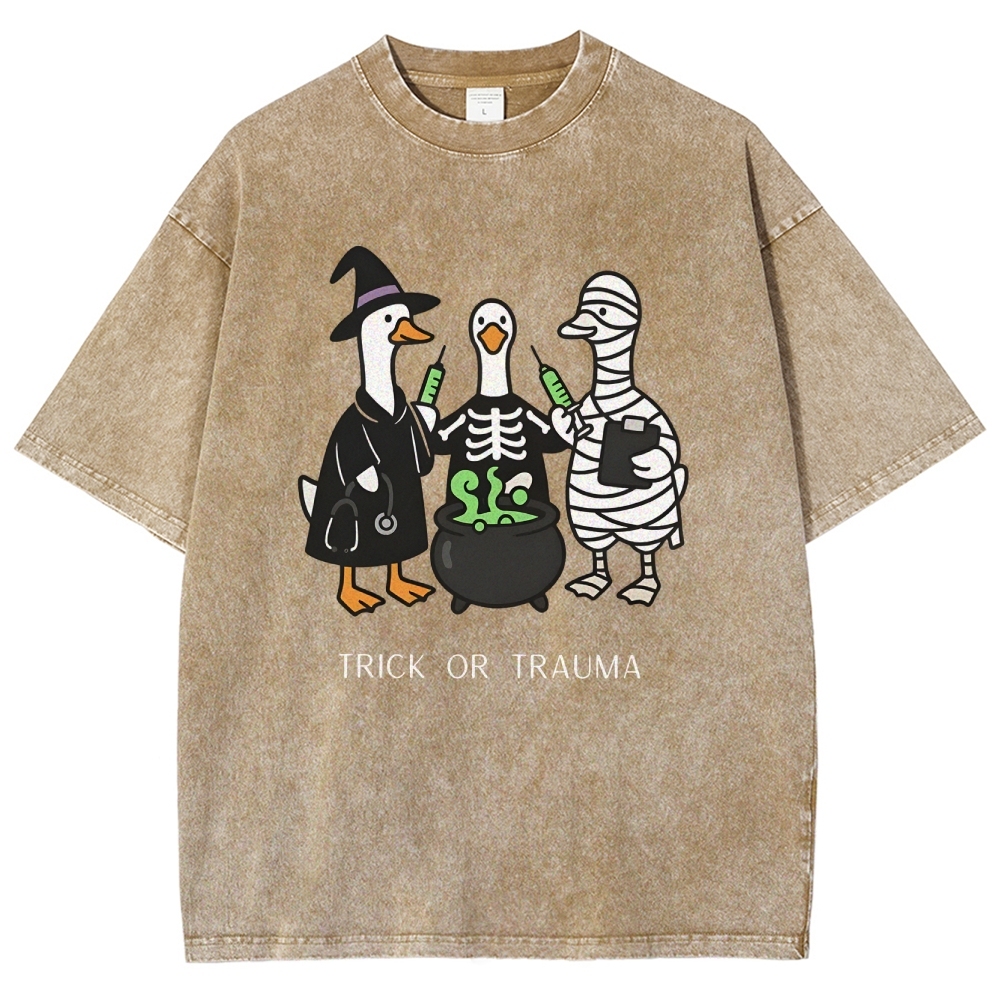 TRICK OR TRAUMA Washed Vintage T-shirt