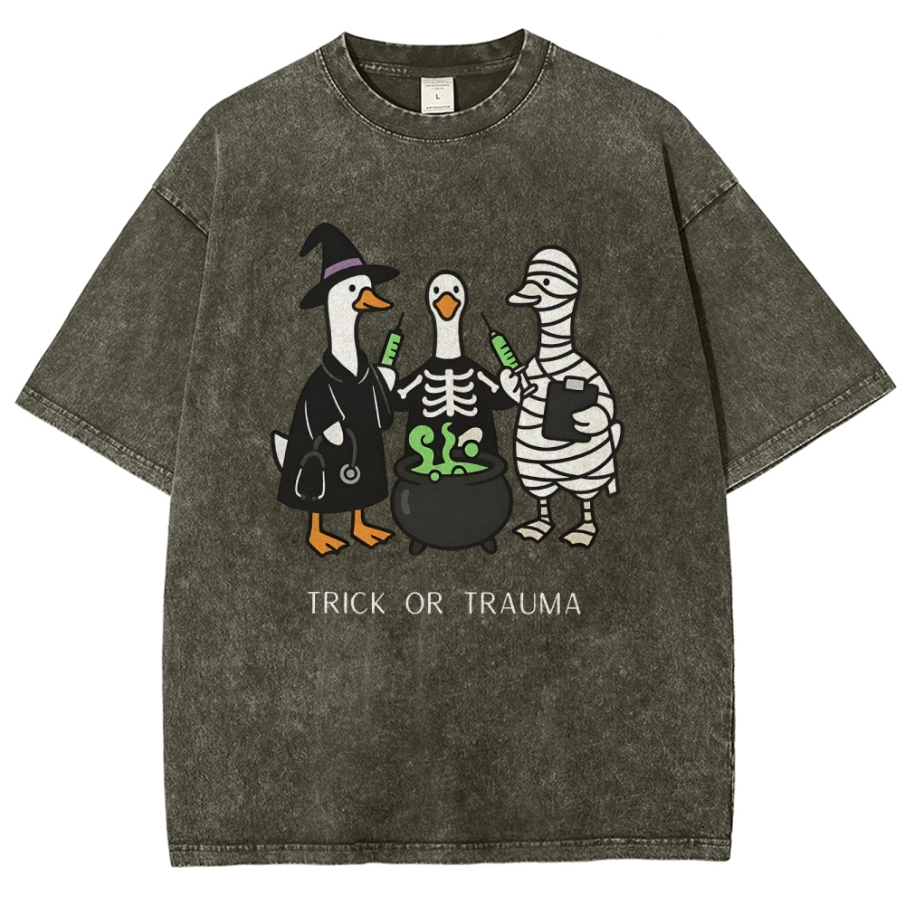 TRICK OR TRAUMA Washed Vintage T-shirt