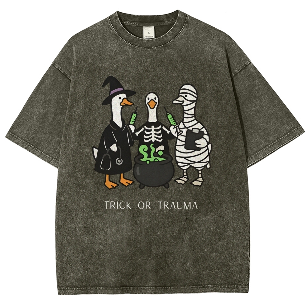 TRICK OR TRAUMA Washed Vintage T-shirt