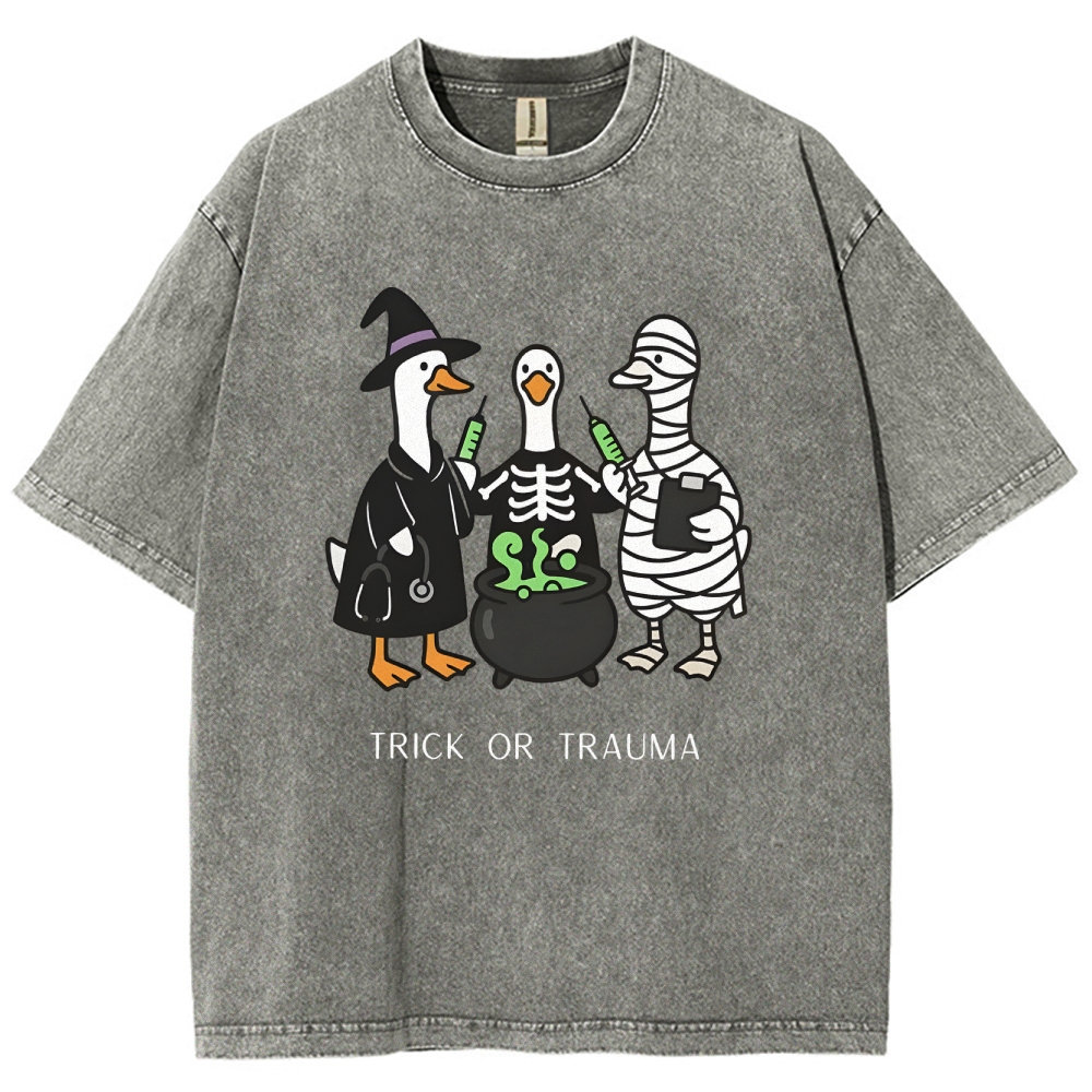 TRICK OR TRAUMA Washed Vintage T-shirt