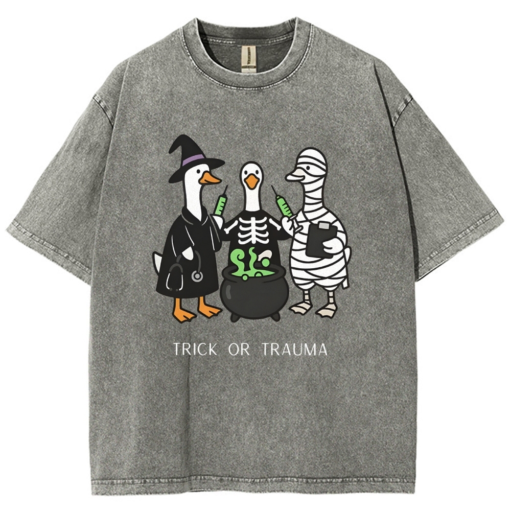 TRICK OR TRAUMA Washed Vintage T-shirt
