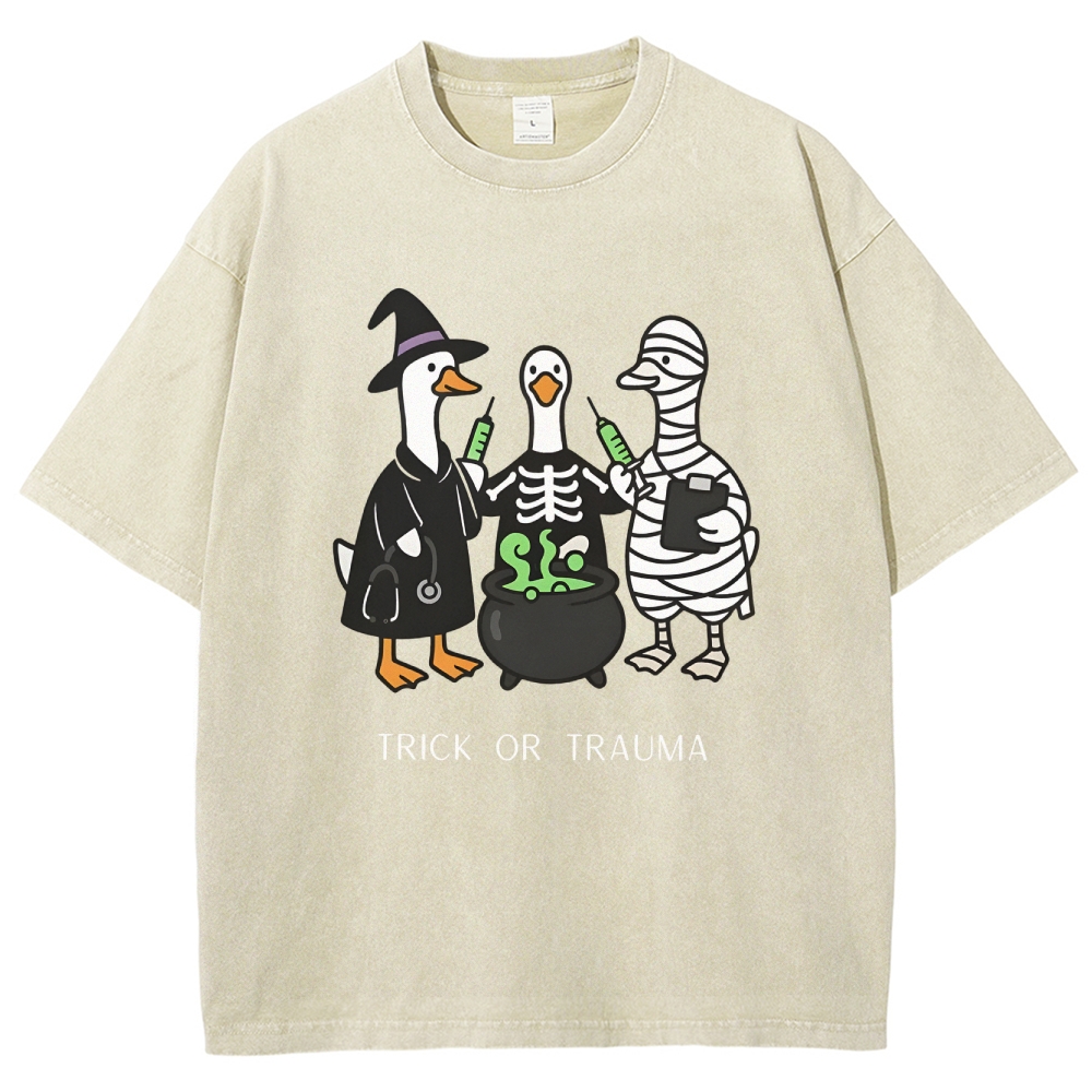 TRICK OR TRAUMA Washed Vintage T-shirt