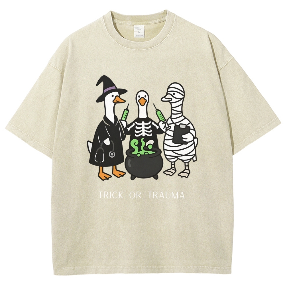 TRICK OR TRAUMA Washed Vintage T-shirt