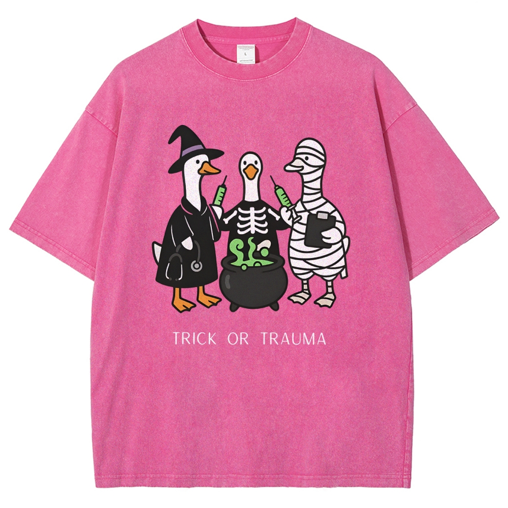 TRICK OR TRAUMA Washed Vintage T-shirt