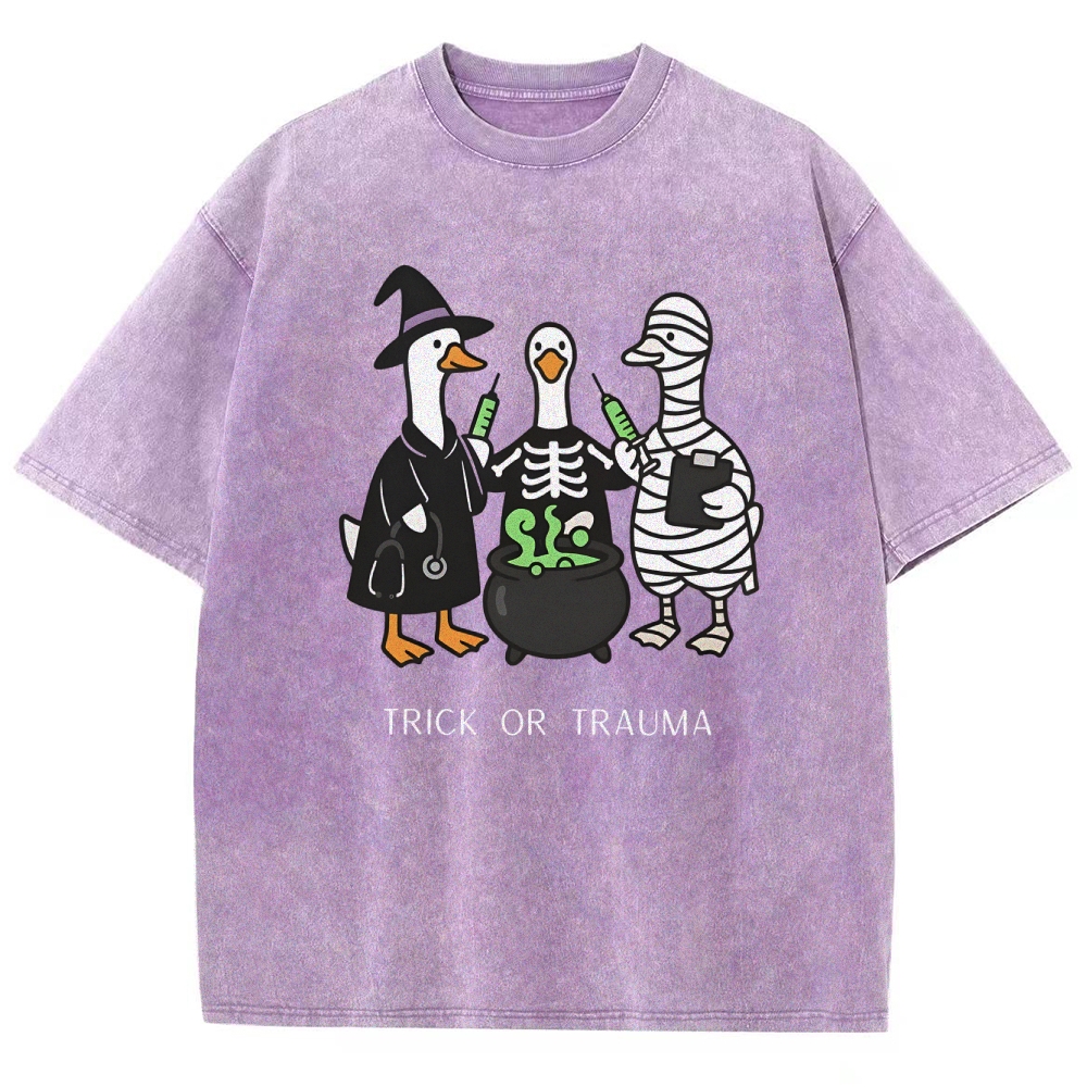 TRICK OR TRAUMA Washed Vintage T-shirt