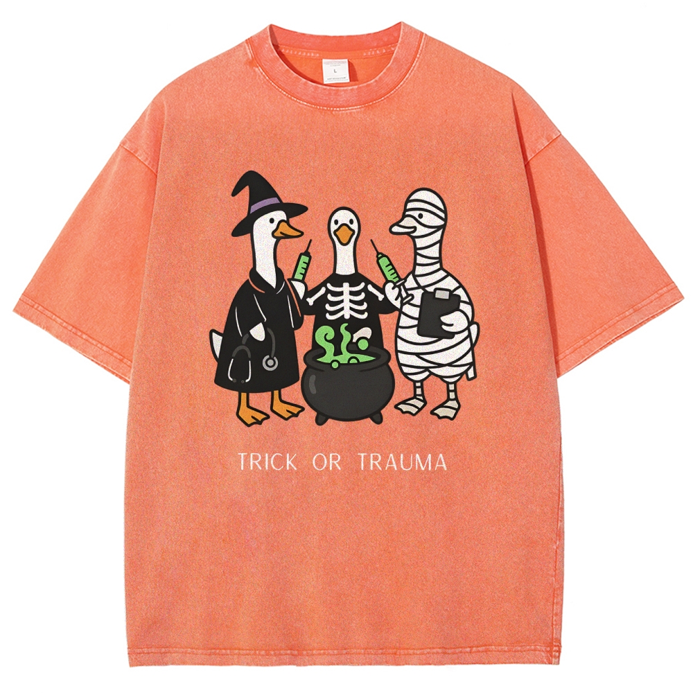TRICK OR TRAUMA Washed Vintage T-shirt