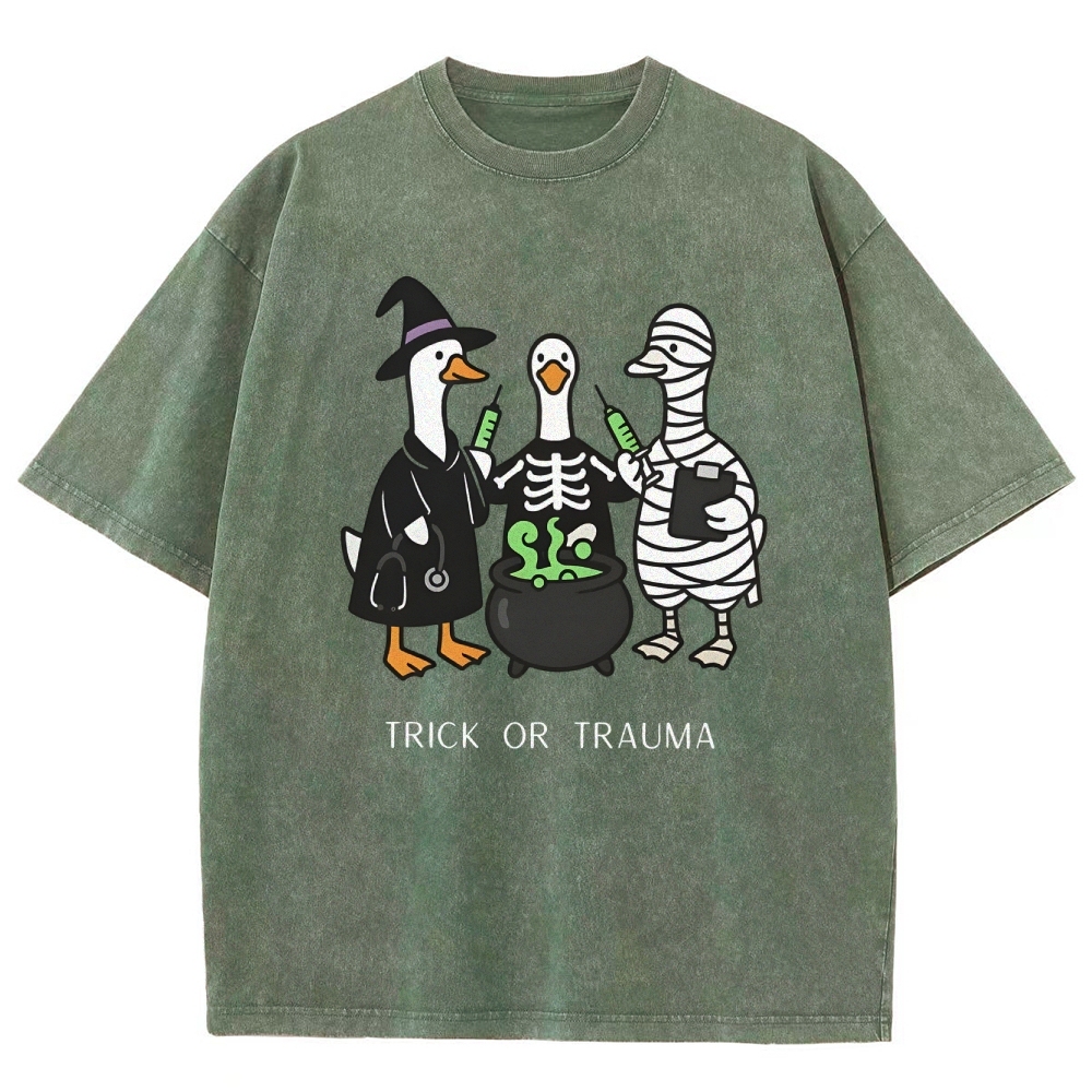 TRICK OR TRAUMA Washed Vintage T-shirt