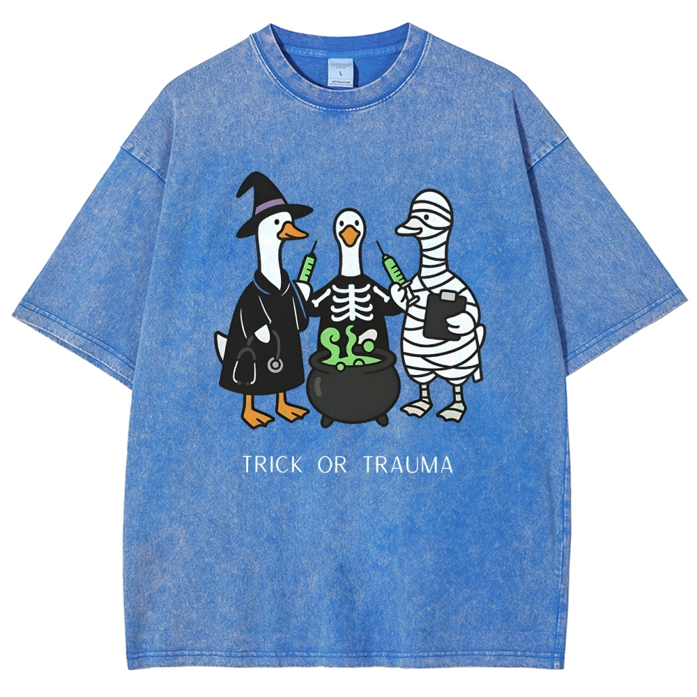 TRICK OR TRAUMA Washed Vintage T-shirt