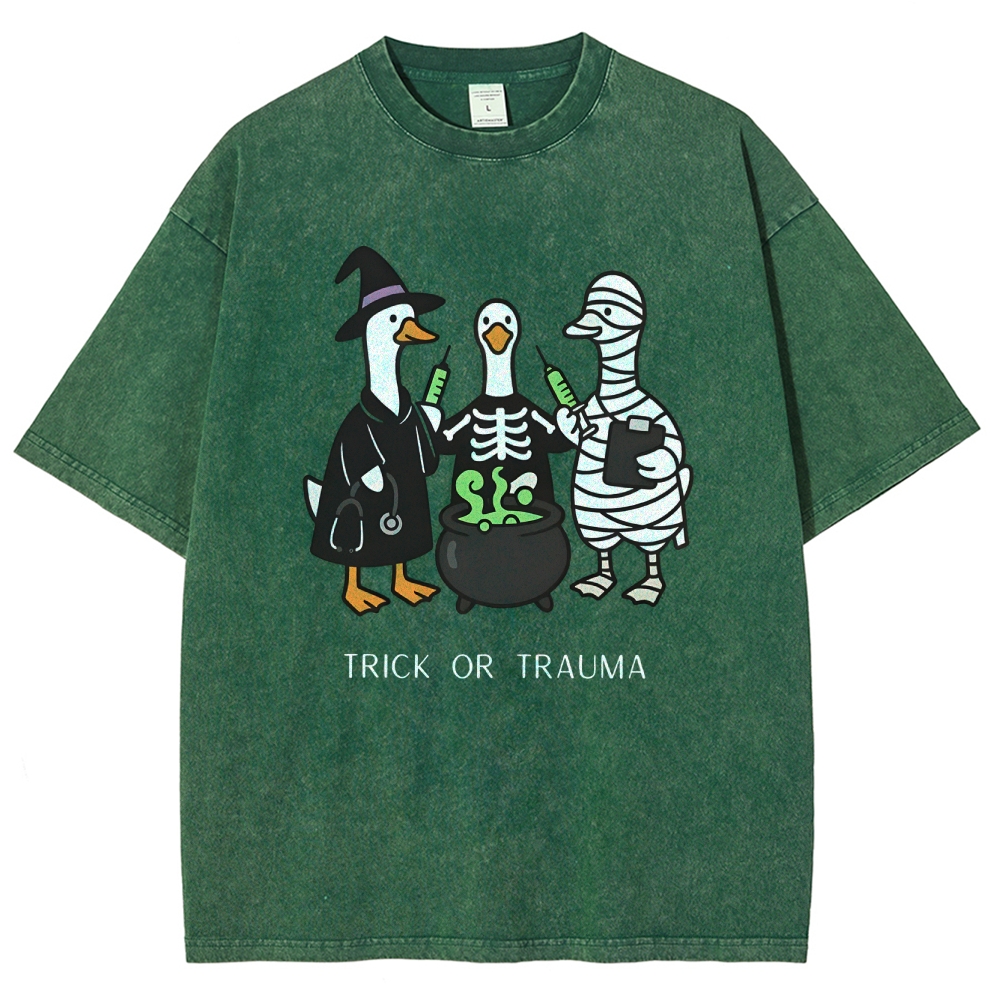 TRICK OR TRAUMA Washed Vintage T-shirt