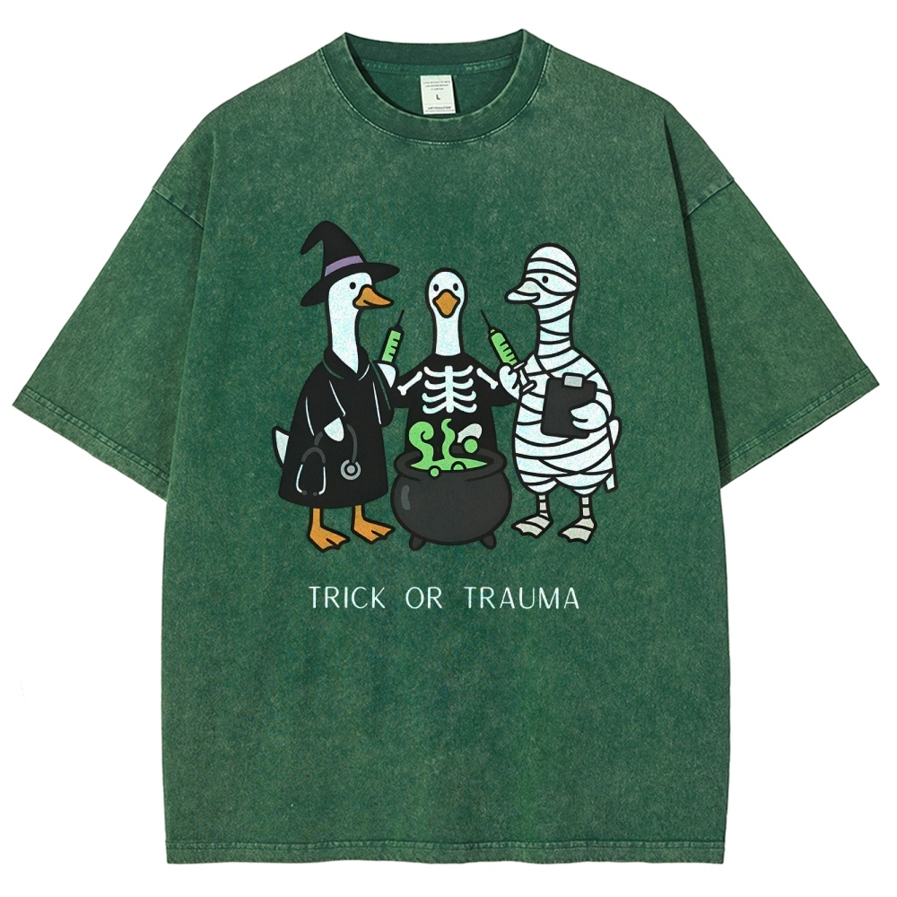 TRICK OR TRAUMA Washed Vintage T-shirt