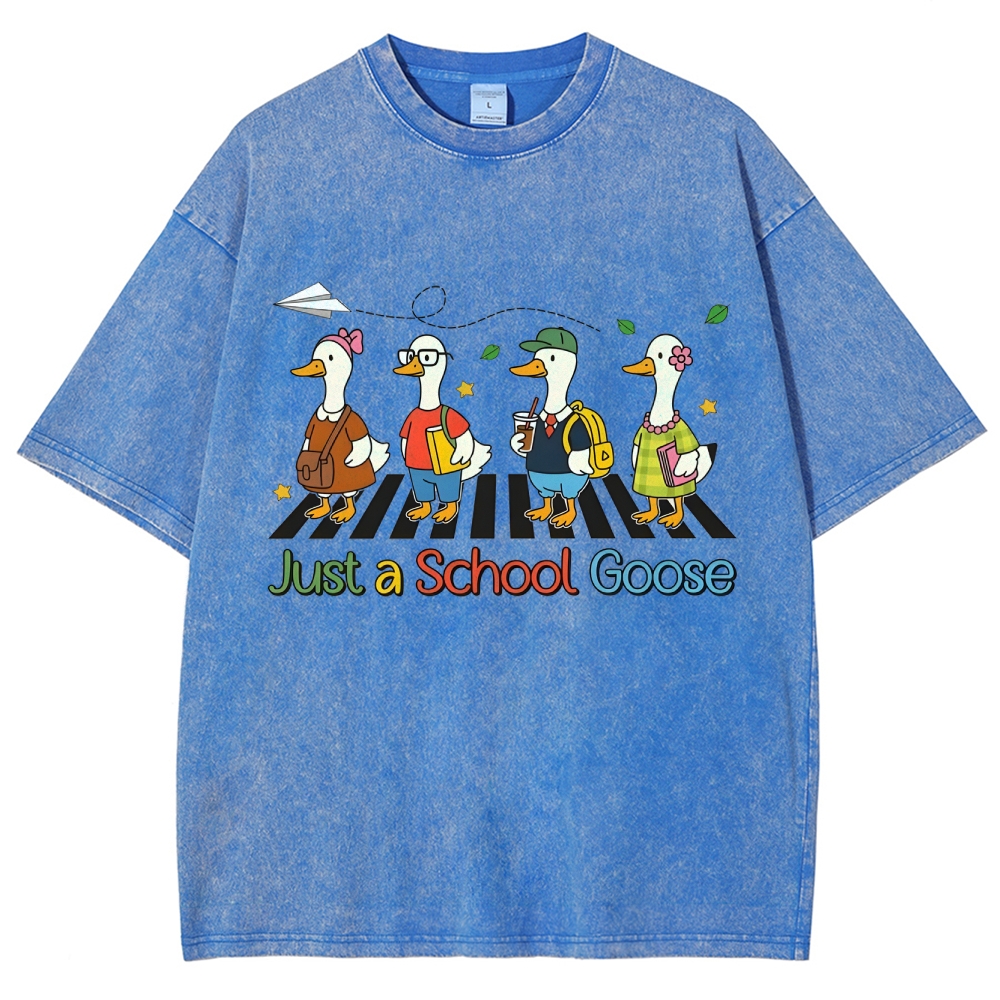 Just a School Goose Washed Vintage T-shirt