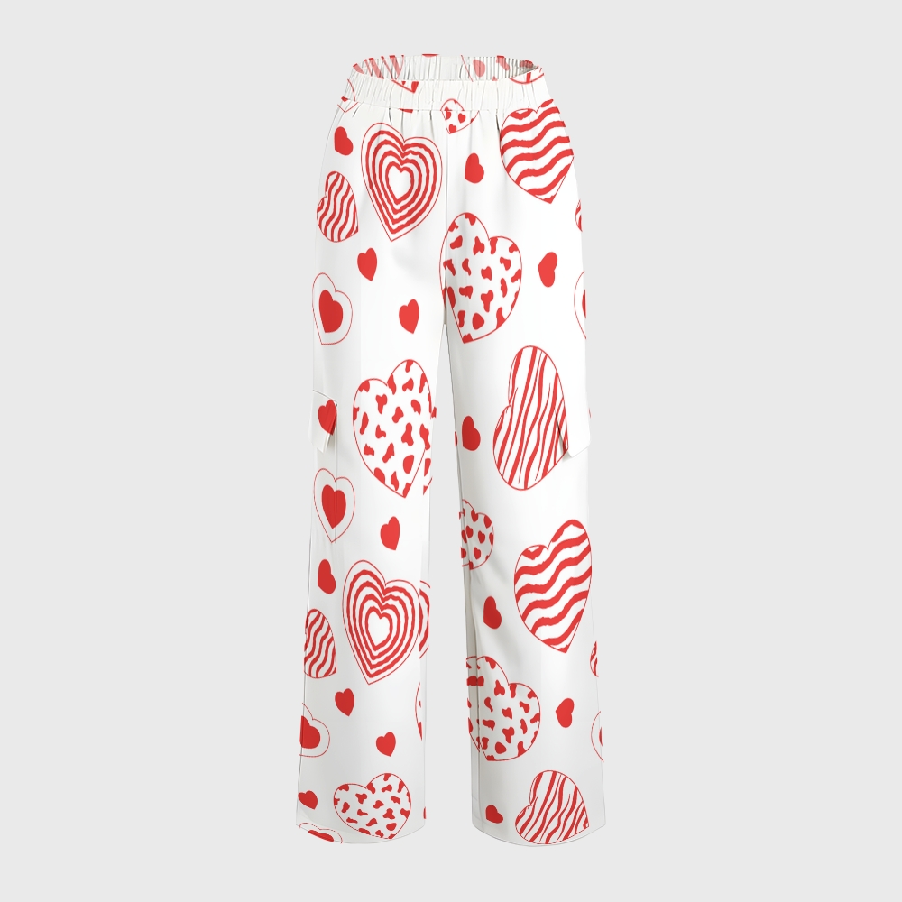 Women's Boho Hearts Printed Scrub Set CL01