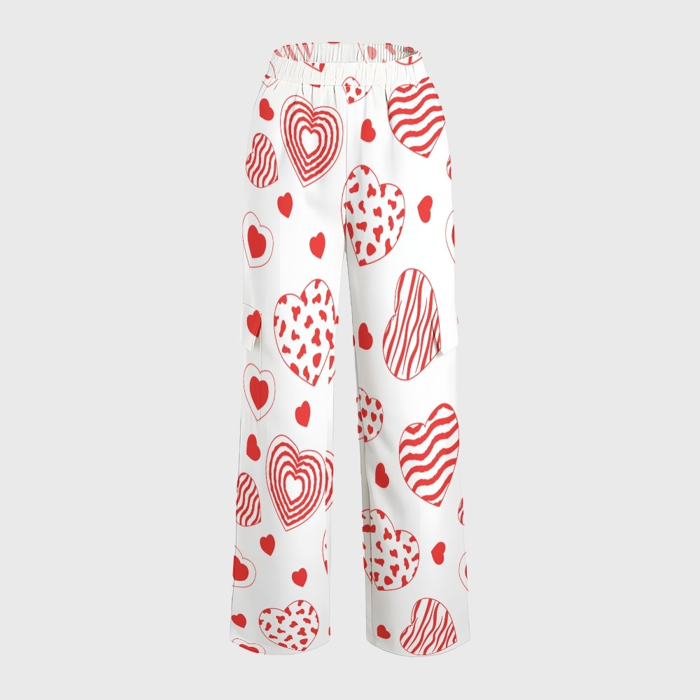 Women's Boho Hearts Printed Scrub Set CL01