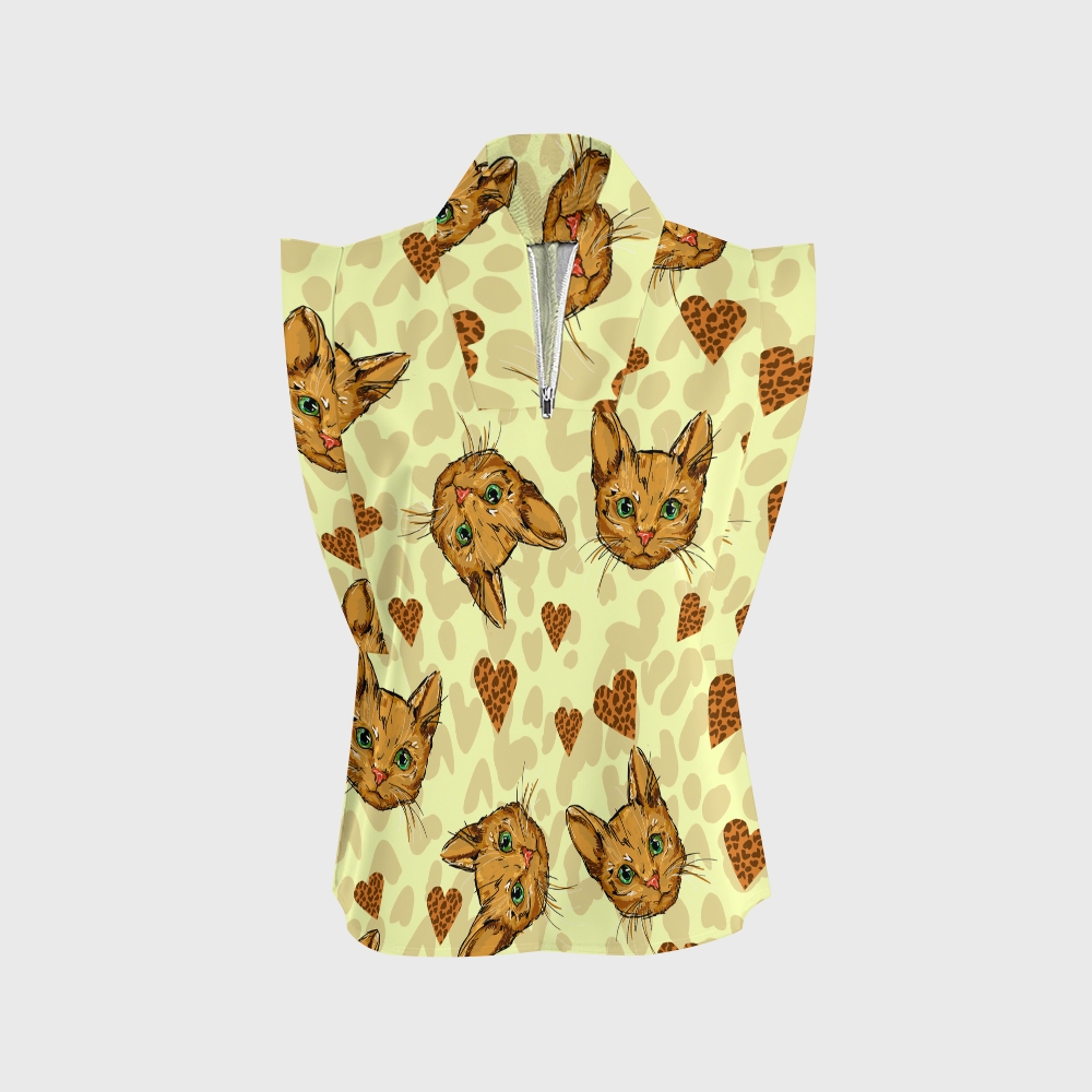 Women's Puss In Doodle Printed Scrub Set SN20