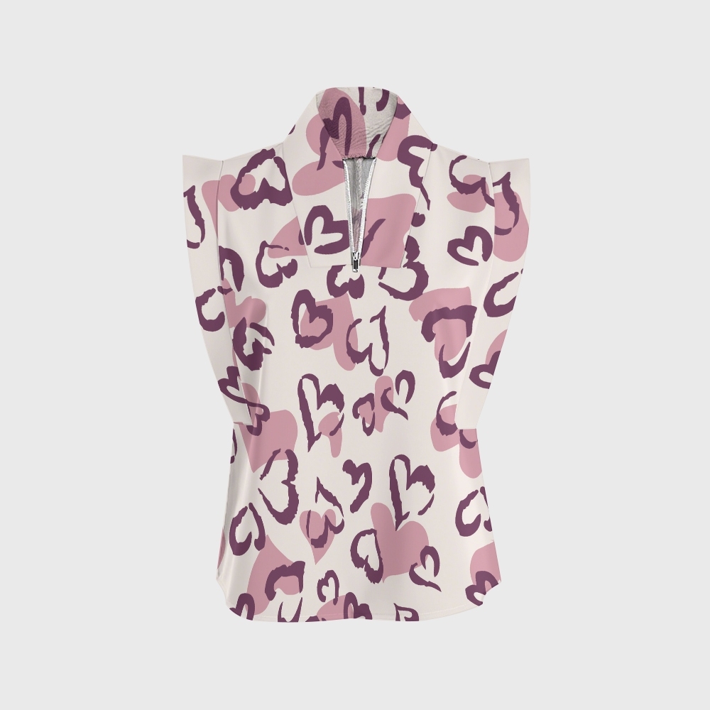 Women's Leopard Heart Printed Scrub Set CL05