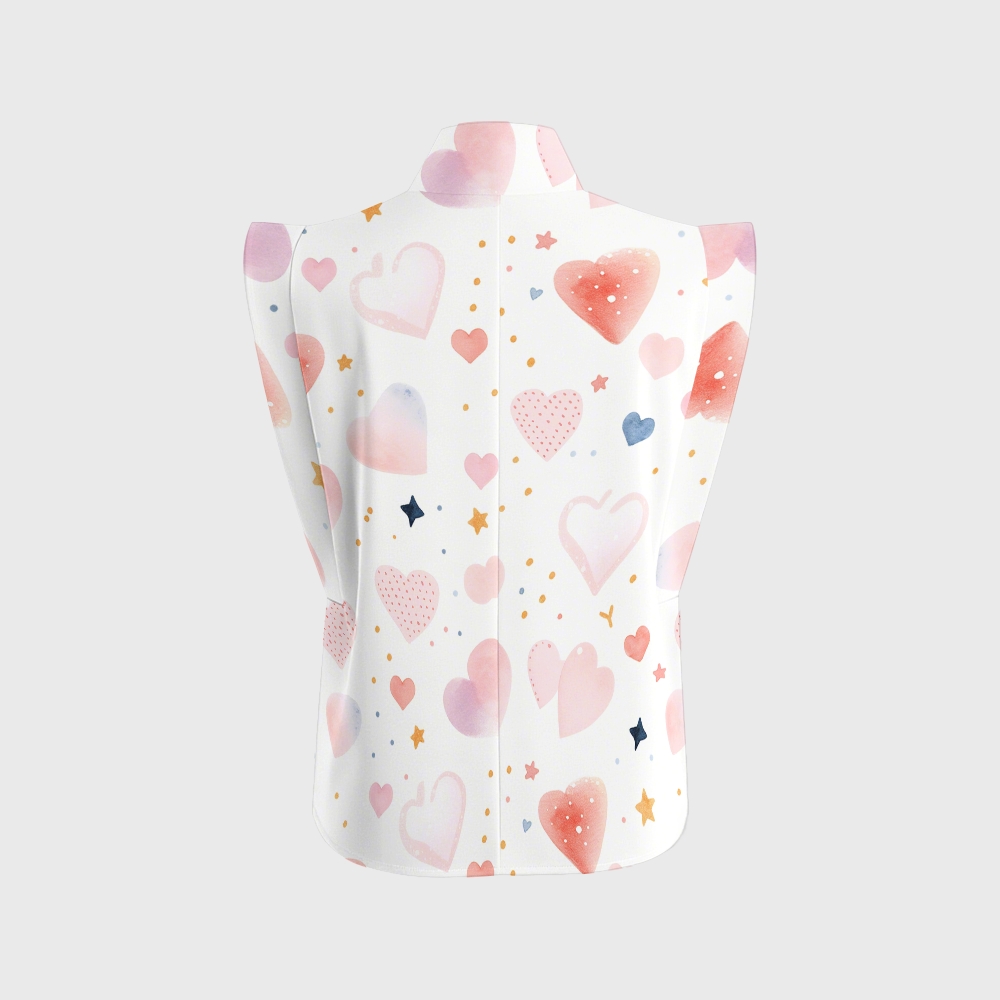 Women's Hearts Stars Dots Printed Scrub Set CL09