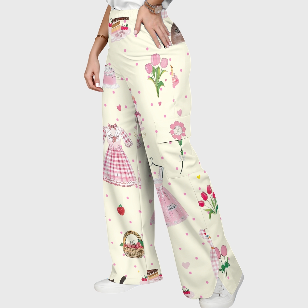 Women's Polka Dot Printed Scrub Set SP08