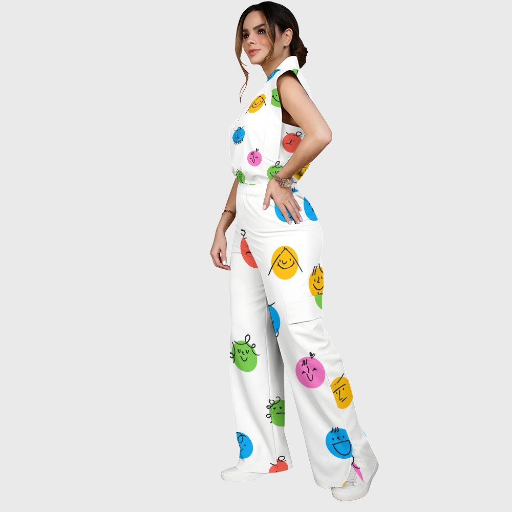 Women's Polka Dot Printed Scrub Set SP10