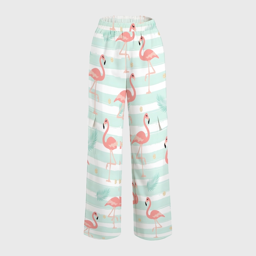 Women's Flamingo Printed Scrub Set SL01