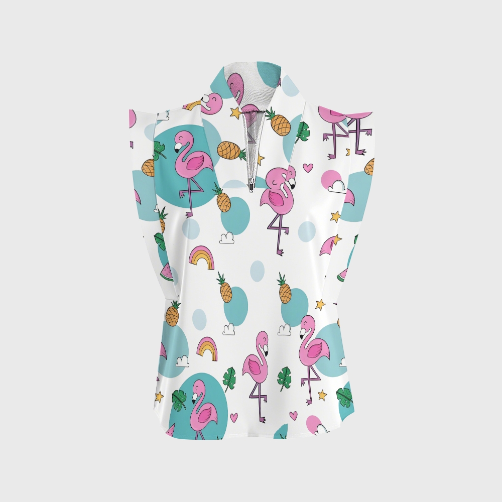 Women's Flamingo Printed Scrub Set SL03